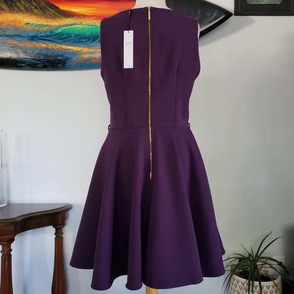 NWT WINE SKATER DRESS MADE IN LONDON - Picture 4 of 13